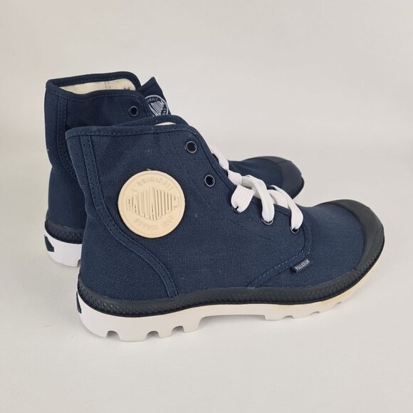 PALLADIUM Blanc Hi 72886419 Hiking Canva Boots Blue Boot SZ 6 Men = 7.5 Women - Picture 5 of 10